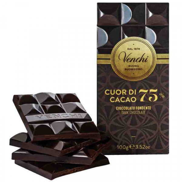 Zartbitterschokolade 75% Venchi Dark Chocolate Bar