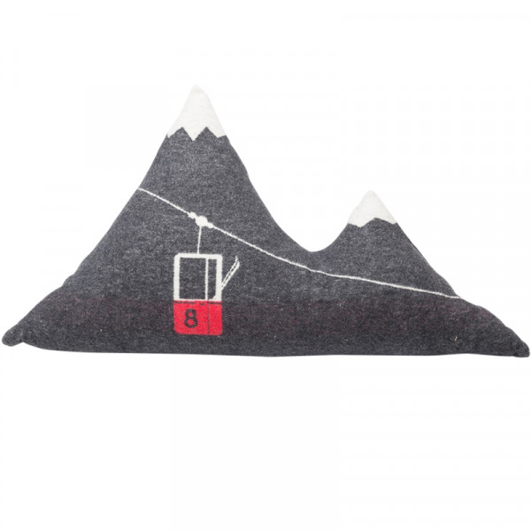 Silvretta gefülltes Kissen Berg mit Gondel - David Fussenegg