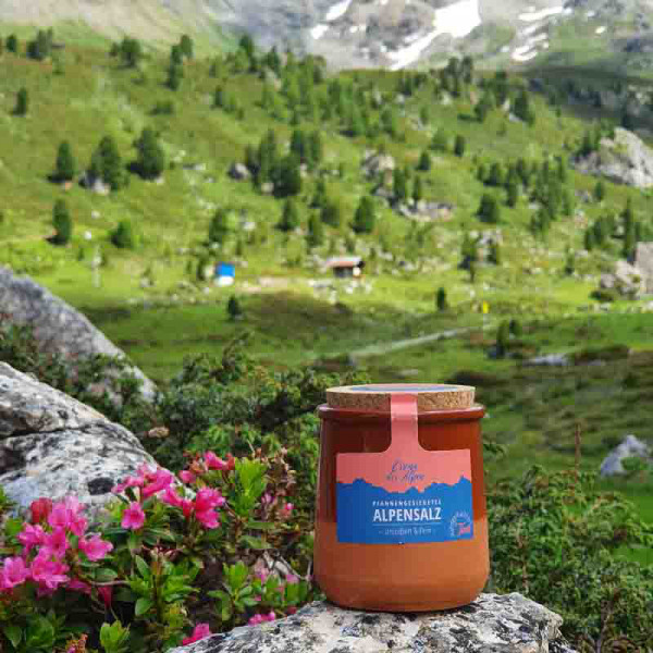 Pfannengesiedetes Alpensalz unjodiert fein - Natursalz
